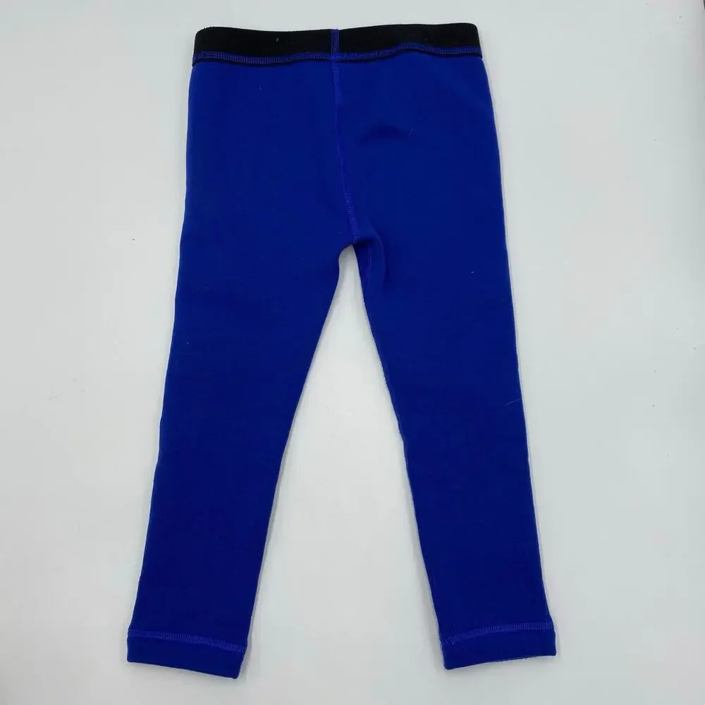 LL Bean Youth Blue Baselayer Fleece Pull On Pants Size 4